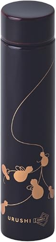 URUSHIPOKETLE 瓢デザイン 溜色 180ml / 国産 マグボトル 水筒 おしゃれ ギフト 包装 ポケトルボトル 通勤 通学 キャンプ 登山 アウトドア トレイル 漆塗り 小物 蒔絵 プレゼント 贈り物 日本製 国産 伝統工芸 鮮やか