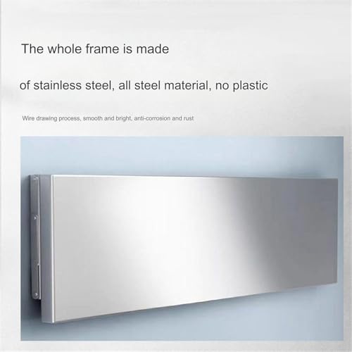 Table murale pliante en acier inoxydable 120x40 cm pour cuisine et balcon - 8