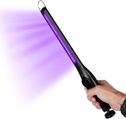 UV Light Sterilizer, USB Rechargeable Portable UV Sterilizer Hand-held UVC Sterilizer Wand LED UVC Ultraviolet UV Lamp for Home Hotel Travel Car (Black)