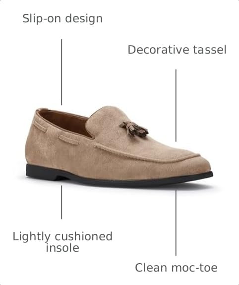 Image of Ferro Aldo Men's Premium Moc Toe Loafers | Casual & Dress Styles with Tassels & Horsebit Buckles