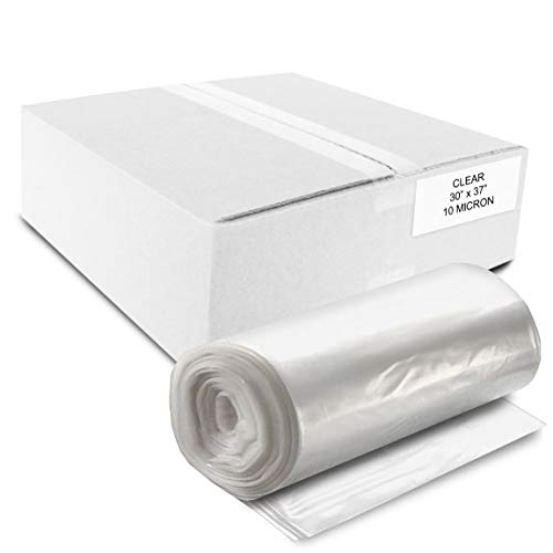 ALL SUPPLIES SHOP Small, Medium 30” X 37” Clear Trash/Wastebasket Liner, 20-30 Gal Garbage Bags, 10 Mic 0.40 Mil Thick Homes/Offices/Bathrooms/Hospitals/Hotels/Gyms, Indoor/Outdoor Use 500 Per, Roll