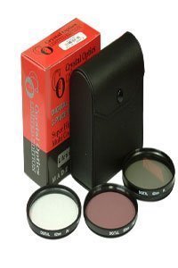 Cristal óptica 3 Piezas Kit de filtros (UV/FLD/PL de 25 mm), Color Plateado