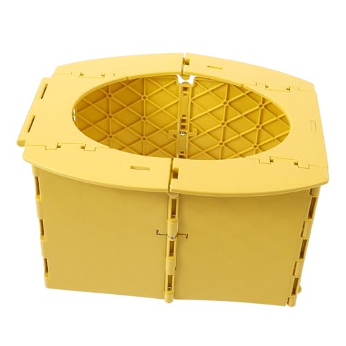 KOMBIUDA Portable Baby Potty Seat Travel Potty Training Sturdy PP Material Easy to Fold Compact for and Outdoor Use Yellow
