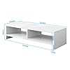 Youyijia Monitor Stand Desk Riser Wood Monitor Stand with Drawer 50 X 20 X 11.7cm 2 Tier Computer Desktop Stands for Desk PC Laptop Display Screen Printer Notebook White #1