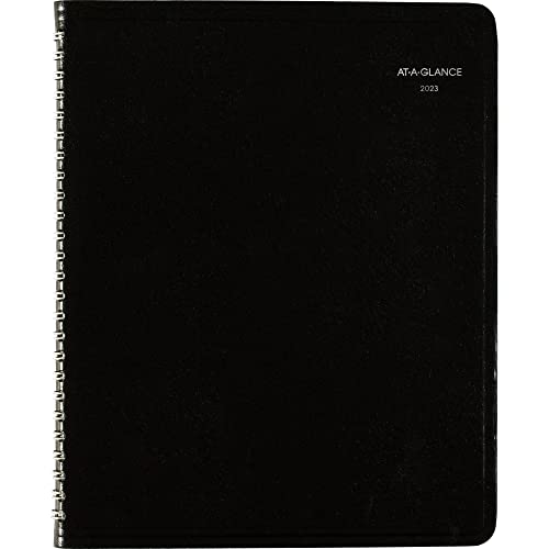AT-A-GLANCE 2023 Weekly Planner, DayMinder, 7" x 8-3/4", Medium, Column-Style, Faux Leather, Black (G59000)