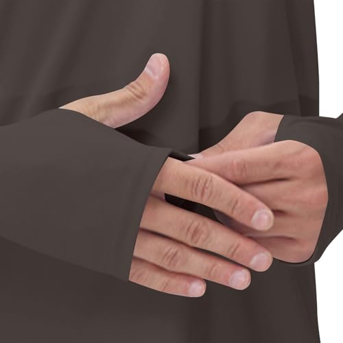 Mens Custom Hooded Sun Shirts Long Sleeve Tops with Face Cover Breathable Outdoor Blouses for Running Fishing Travel4