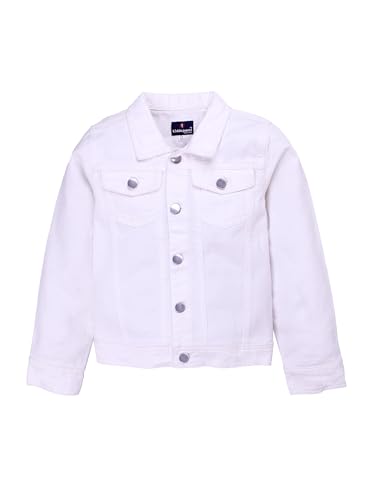 Image of KiddoPanti Boys Denim Jacket | Cotton Poly Blend with Spandex | Washed Denim, Full Sleeve | Button Closure & Front Flap Pockets | Collared Neck