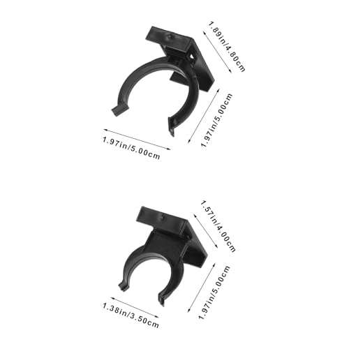 Clips para zócalo de cocina COLLBATH con función de elevación de plástico negro, 20 unidades 4