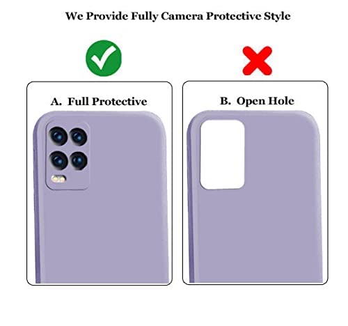Image of A rtistque Liquid TPU Silicone Matte Shockproof Flexible with Camera Protection Soft Back Cover Case for Realme 8 - Purple