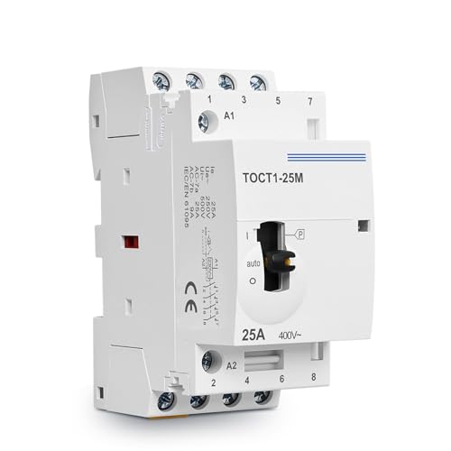 Contacteur TOCT1 4P 25A pour éviter les pannes avec sa commande manuelle 230V