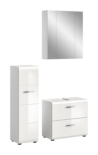 xonox.home – 3 TLG. Badezimmerkombination Ice 150x185x30 cm in Korpus...