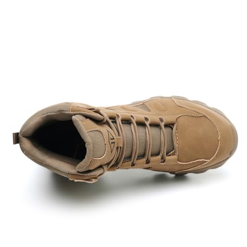 Work Boots for Men Comfortable Steel Toe Boots，Indestructible Industrial & Construction Safety Shoes Non Slip Mens Composite Toe Boots2