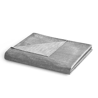 YnM Bamboo Duvet Cover for Weighted Blankets (Gradient Dark Grey, 48''x72'')