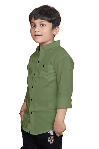 Image of Sky Pearl Boys Spread Collar Casual Full Sleeve Shirt