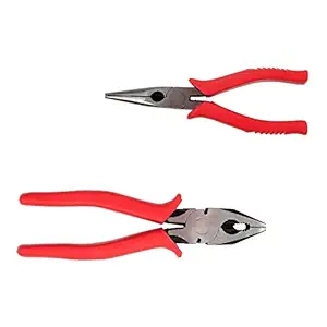 Amazon Brand - Solimo Chrome Vanadium Steel Long Nose Plier . 8inch and Long Nose Plier,6 Inch.