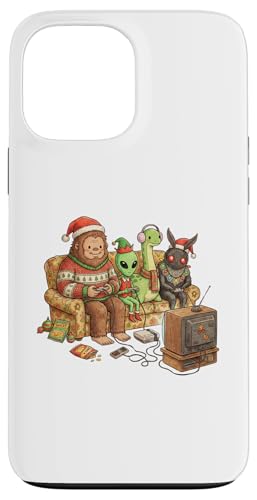 Bigfoot Alien Nessie Mothman Retro Gaming Christmas Party �X�}�z�P�[�X iPhone 13 Pro Max �p