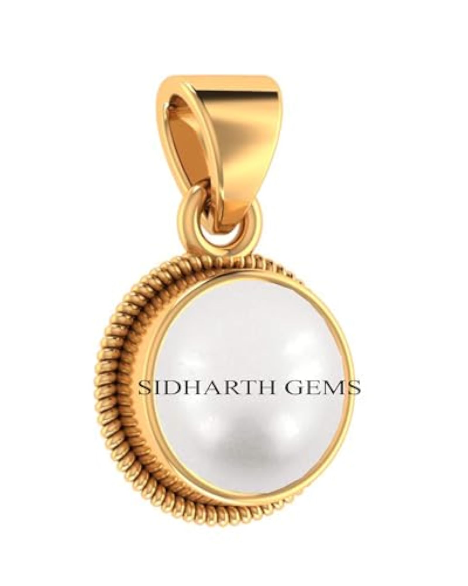 Lab Certified White Pearl Moti Pendant Locket Gold Plated