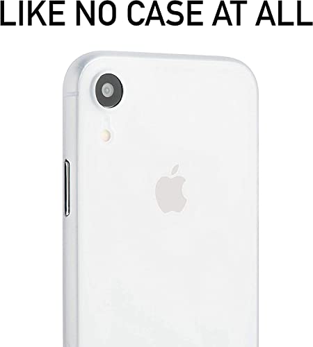 Image of ExpressB Compatible iPhone XR Case 6.1 Inch (2018) Ultra-Thin Hard Cover Slim Fit [0.35mm] Thinnest Protect Bumper for iPhone XR [ Semi-Transparent ] Lightweight - Matte Frost White