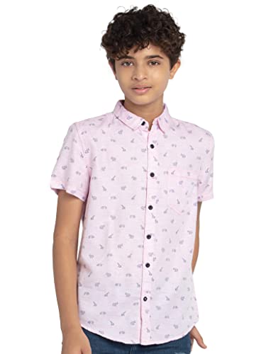 Image of Under Fourteen Only Solid Regular Fit Shirts for Boys