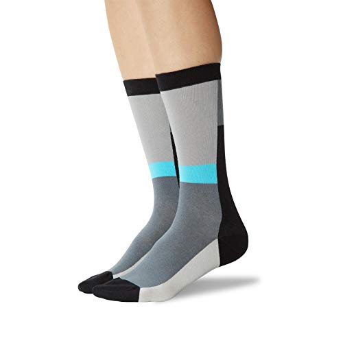 Image of Hot Sox Womens Color Block Stripe Crew Socks, Womens Shoe Size 4-10.5, Wine