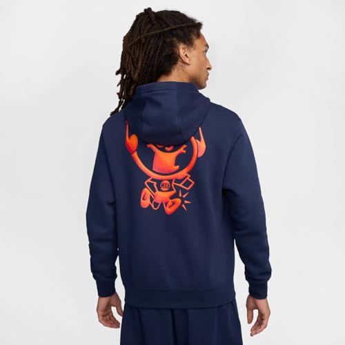 Sweat à capuche Nike Club bleu obsidienne HQ2969-451 en taille M pour homme