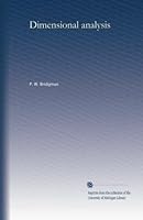 Dimensional analysis B0039XRAVM Book Cover