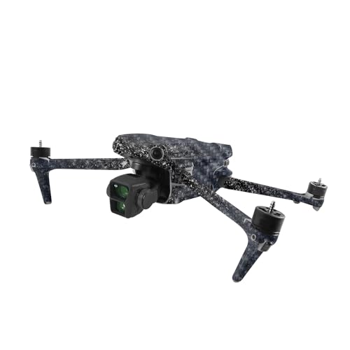 Image of MightySkins Carbon Fiber Skin Compatible with DJI Air 3 - Dark Shimmer Marble | Protective, Durable Textured Carbon Fiber Finish | Easy to Apply