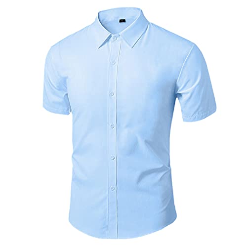Chemise d'été homme manches courtes grande taille 3XL blanc