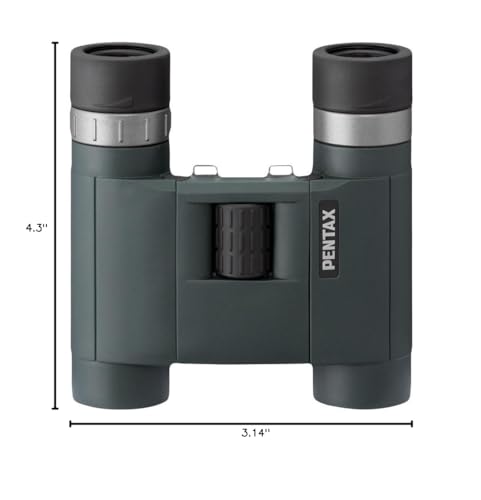 Pentax AD 8x25 WP Binoculars suitable for outdoor live event travel or even mountaineering,Green
