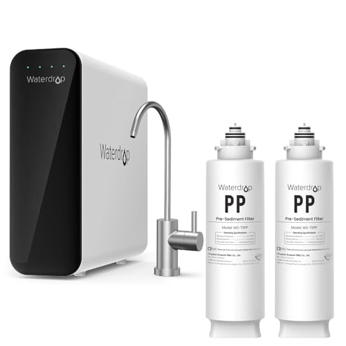Waterdrop TSU and TSPP-2 0.01μm Ultra-Filtration Under Sink Water Filter System, 3-Stage Tankless Undersink Water Filtration with Faucet, Smart Panel -Bundle