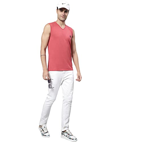 Image of Mack Jonney Regular Fit Cotton Solid Gym Vest for Men-V SL ANTHRA 01-P