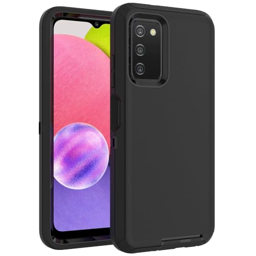 Image of Case for Galaxy A03S, Heavy-Duty Tough Rugged Shockproof Drop Protective Cover Cases for Samsung Galaxy A03S, Black