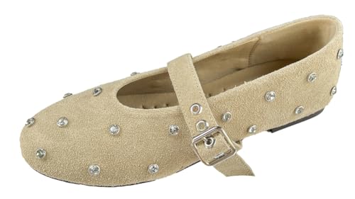 Niction Suede Flats for Women Casual Round Toe Flat Shoes Cute Ballet Flats Shoes Comfortable Dressy Outdoor Mary Jane Shoe 2025