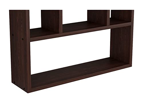 Image of Madhuran Engineered Wood Wall Mounted Shelf Rack Shelves Flowery Wenge