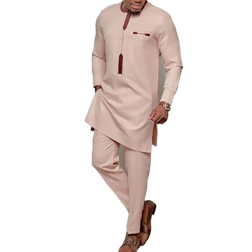 African Suits For Men Men's Casual Suit Printed Shirt And Trousers 2 Piece Set African Clothes Wedding