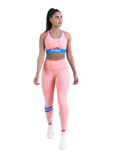 Image of STRCH Nylon High Waist No-Roll Leggings for Women- Secure fit, Leggings for Gym, Yoga, Running, Super Stretch, Sweat-Wicking, Lightweight, Breathable, Wrinkle Free, No-roll Waist Band.