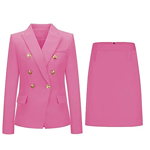 Women's 2 Piece Skirt Suit Set Business Office Lady Suits Blazer and Skirt for Work3