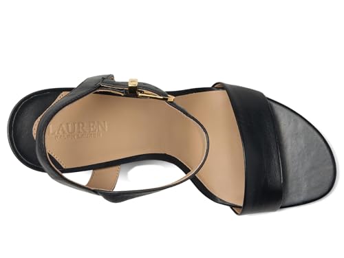 Image of Lauren Ralph Lauren Gwen Burnished Leather Sandal