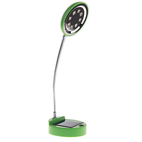 Preisvergleich Produktbild MagiDeal Flexible 8 LED LED Solar Schreibtischleuchte Nachtlichter, 2 Ladearten: Solarbetrieben / USB-Ladegerät - Grün