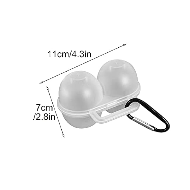 2pcs Eggs Carrier Egg Case, Plastic Eggs Storage Box with D Buckle, Portable Egg Container, Convenient Kitchen Tools for 2 Eg-g Case Outdoor Camping