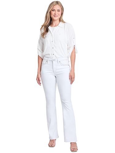 Royalty For Me Womens Women's High Rise Bootcut Faux Flap Pocket Jean4