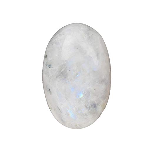 gemhub Certified Rainbow Moonstone Gem 19.00 Ct Blue Flash Oval Cabochon Moonstone Gemstone EW-980