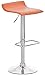 CLP Sgabello Bar Dyn Imbottito in Similpelle I Sedia Bancone Regolabile 60-78 CM I Sgabello Alto Girevole 360°, Colore:Arancione