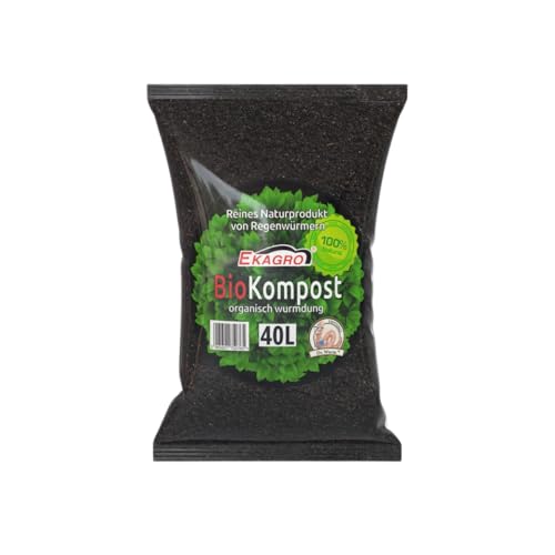 Ekagro Wurmhumus für Pflanzen | 100% Natürlich Humus Erde 40L |...