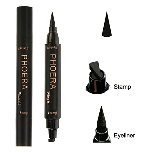 Delineador de ojos 2 en 1 con sello y lápiz negro miniatura 2