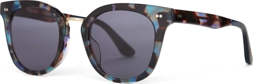 TOMS - Womens Cecilia Sunglasses, Color Pacific Blue Tort/Gold/D Gr, Size: O/S