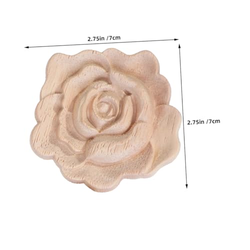Rosas de madera tridimensionales UKCOCO para tapar imperfecciones y decorar paredes 3