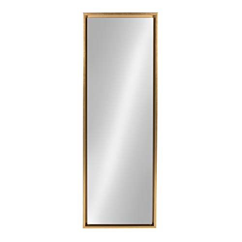 Kate And Laurel Evans Framed Wall Panel Mirror, 16X48, Gold #TOP24