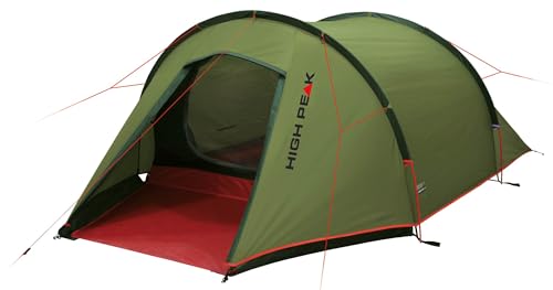 High Peak Leichtgewicht Zelt Kite 2, Campingzelt mit Vorbau, Trekkingzelt für 2 Personen, Tunnelzelt nur 2,8 kg, Dauerventilation, 3000 mm wasserdicht, Wetterschutz Eingang, kleines Packmaß