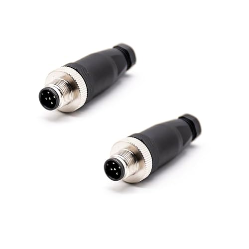 Produktbild von M12 5-poliger Stecker Auf Buchse – A-codiert, IP67 Wasserdicht, 1m PVC-Kabel, 22 AWG